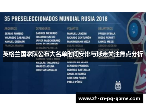英格兰国家队公布大名单时间安排与球迷关注焦点分析